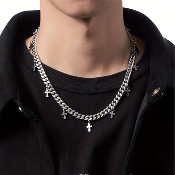 CROSS CUBAN CHAIN