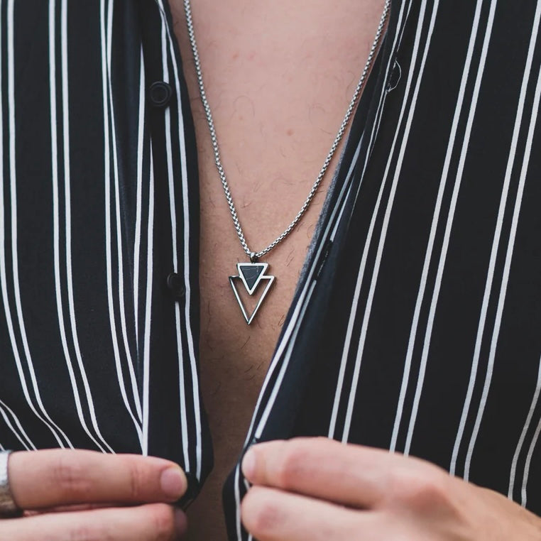 DOUBLE TRIANGLE PENDANT