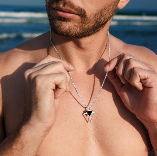 DOUBLE TRIANGLE PENDANT