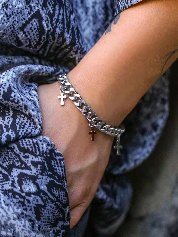 CROSS CUBAN BRACELET