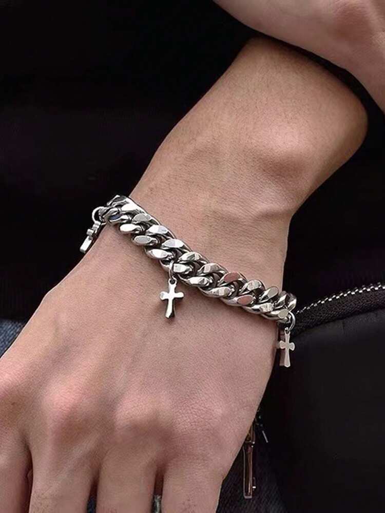 CROSS CUBAN BRACELET